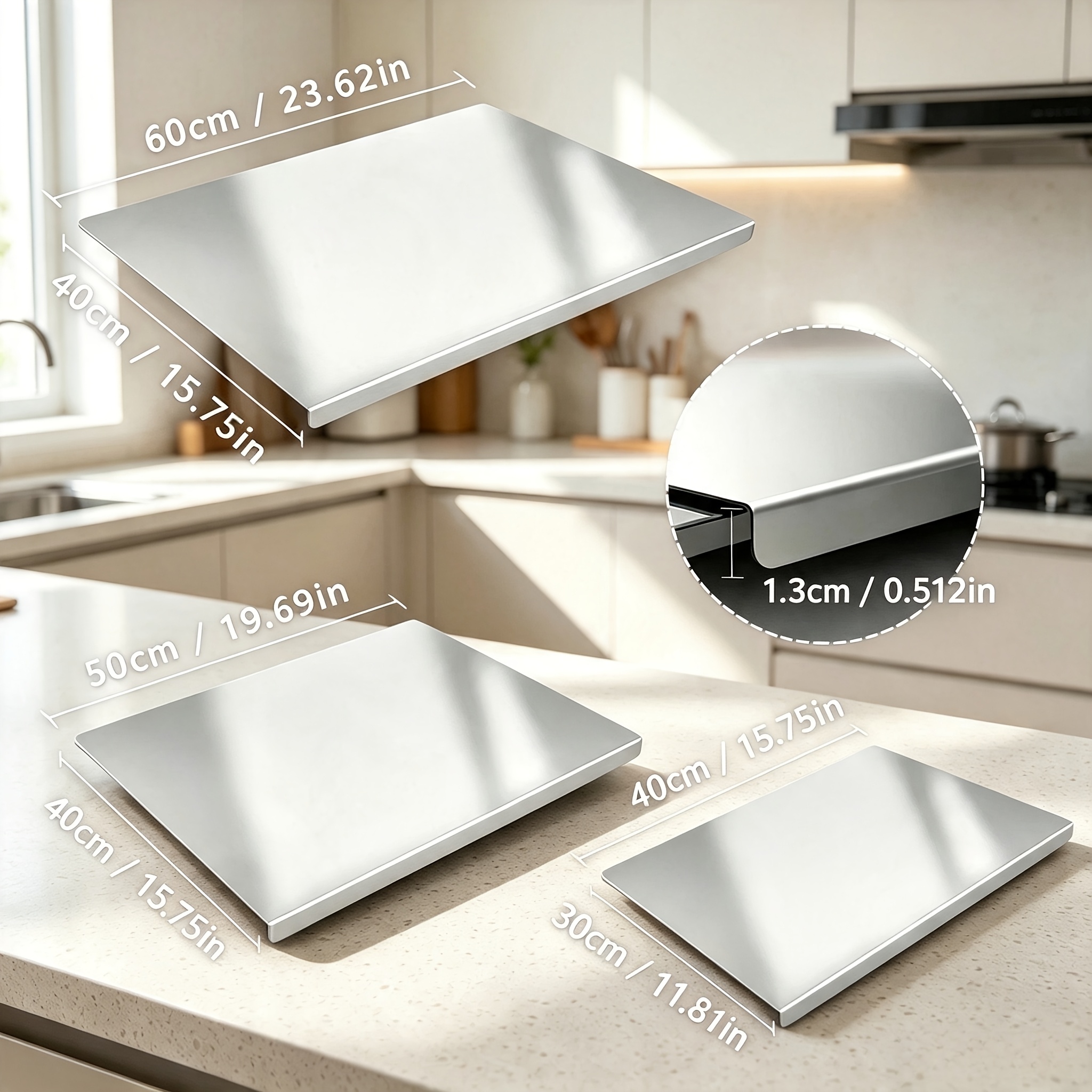 Stainless Steel Cutting Board Household Rolling Board Kitchen Supplies