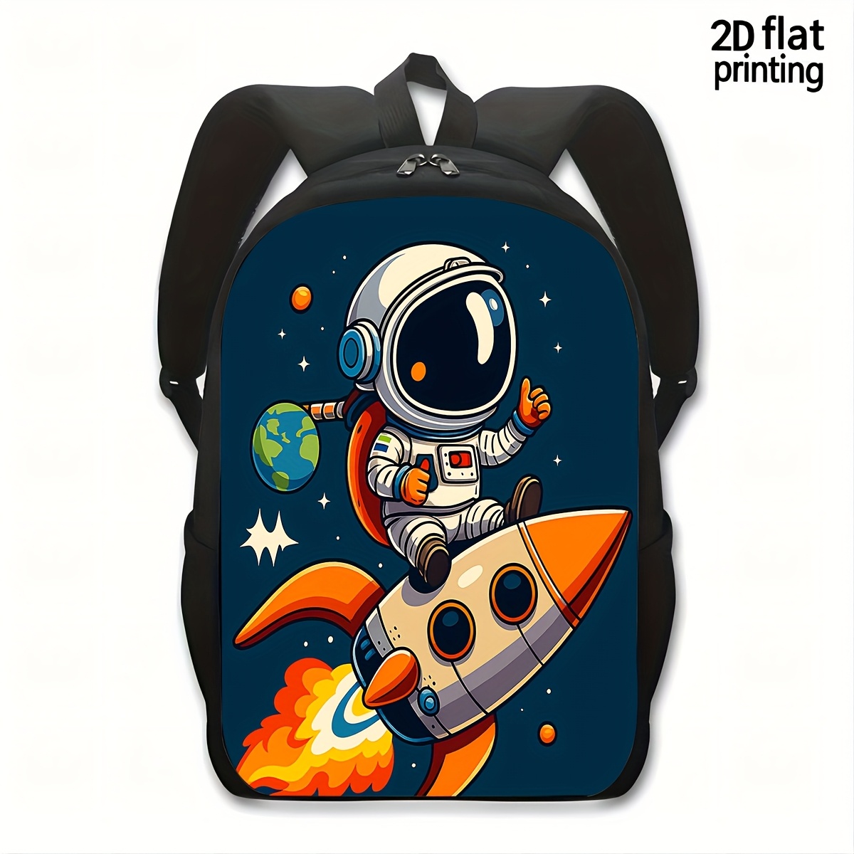 vibrant space rocket backpack large capacity lightweight Temu