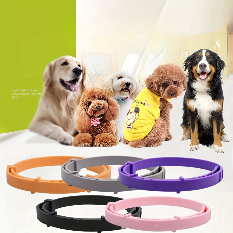 

1pc Waterproof Adjustable Dog Calming Collar, Long-lasting Rubber Pet Calming Device, Dog Protective Neck Collar