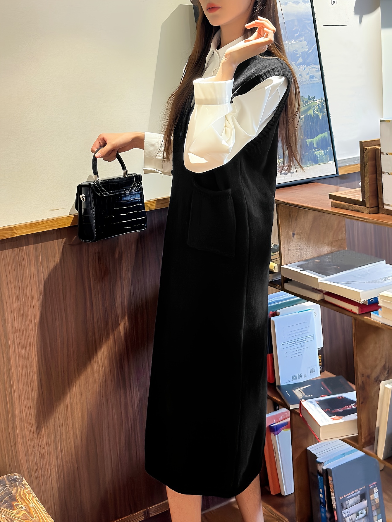 chinese dress ladies Fine & Mine Sleeveless Bodycon Maxi Dress (Black) main image 0
