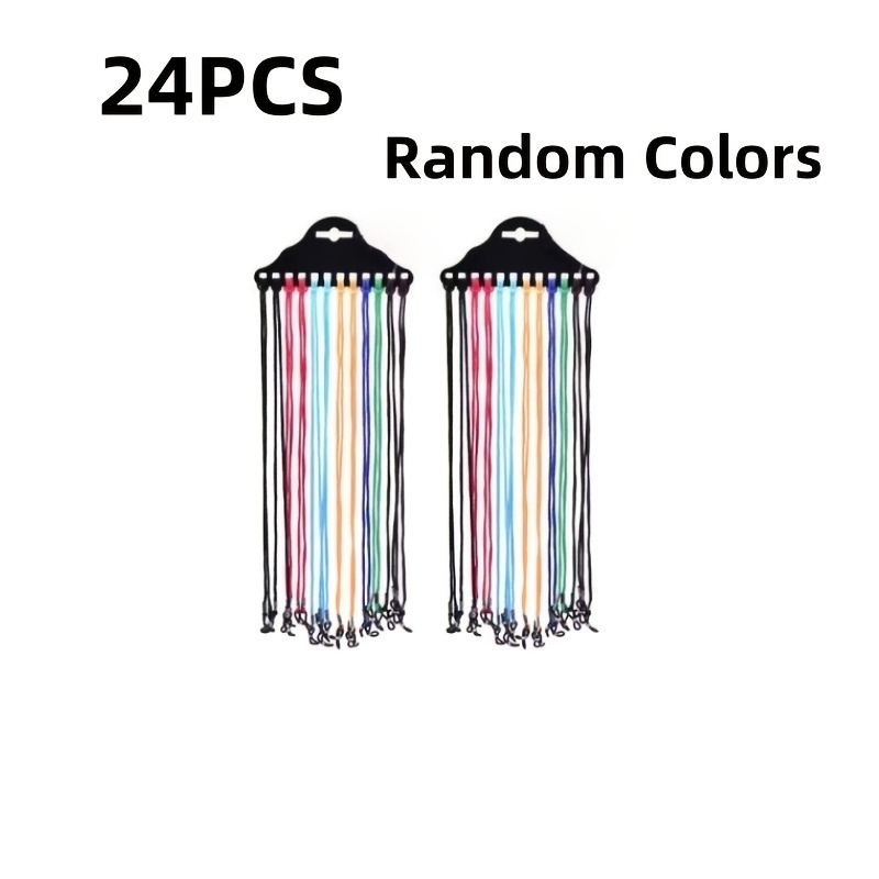 TEMU 24pcs Lanières Colorées Corde en Nylon Couleurs Aléatoires Support de Monture de Lunettes Cordon de Lunettes Sangle de Lunettes Cordon pour