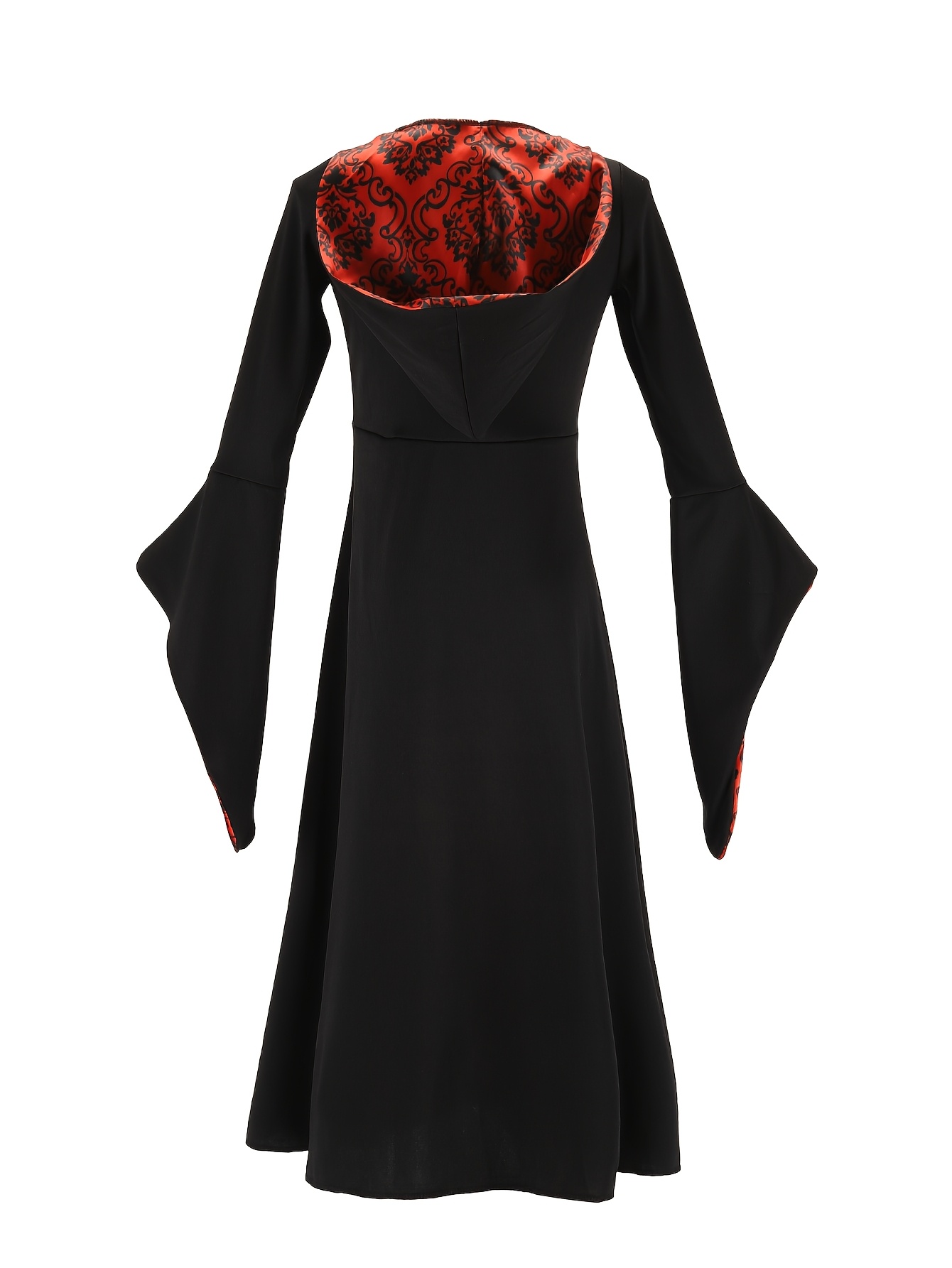 blue dress for baby girl Women's Gothic Contrast Color Halloween Tail Dress – Punk Design main image 0