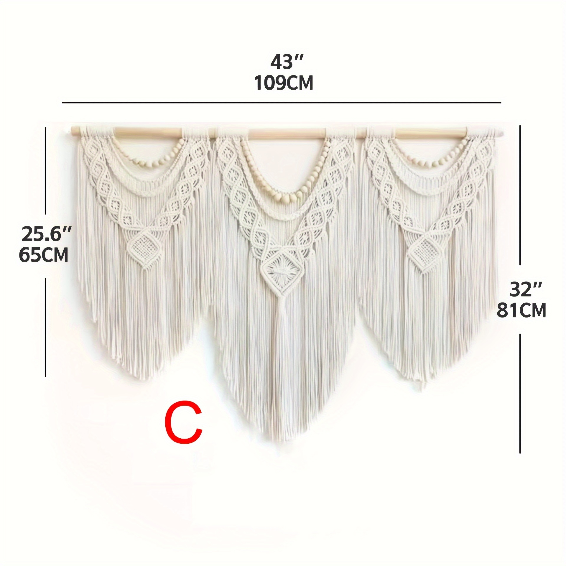 1pc bohemian style tapestry   with wooden sticks headboard decoration tapestry