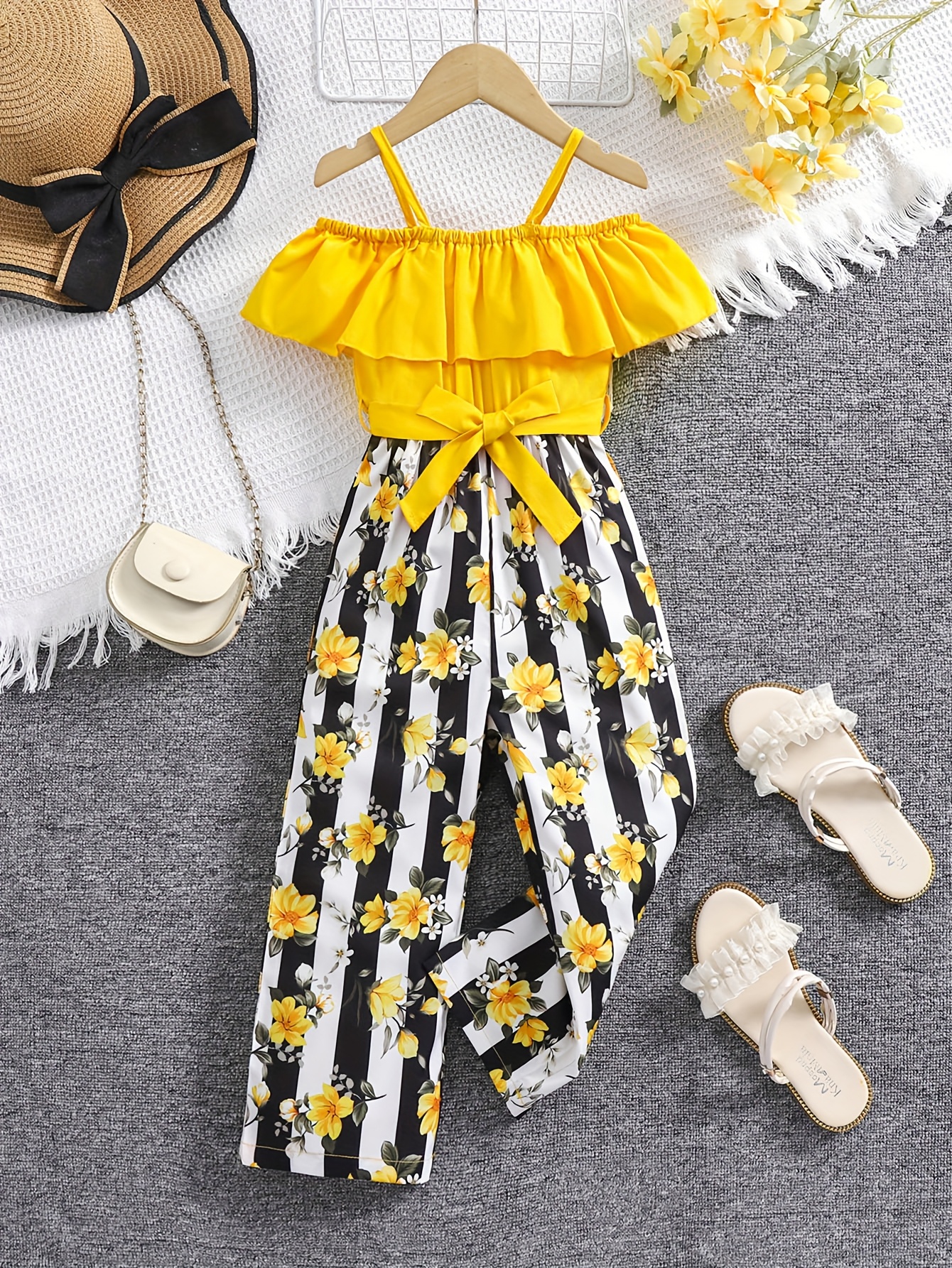 Enfants Filles Uni Couleur Combishort Trendy Été Combinaison Tout En Un New Âge