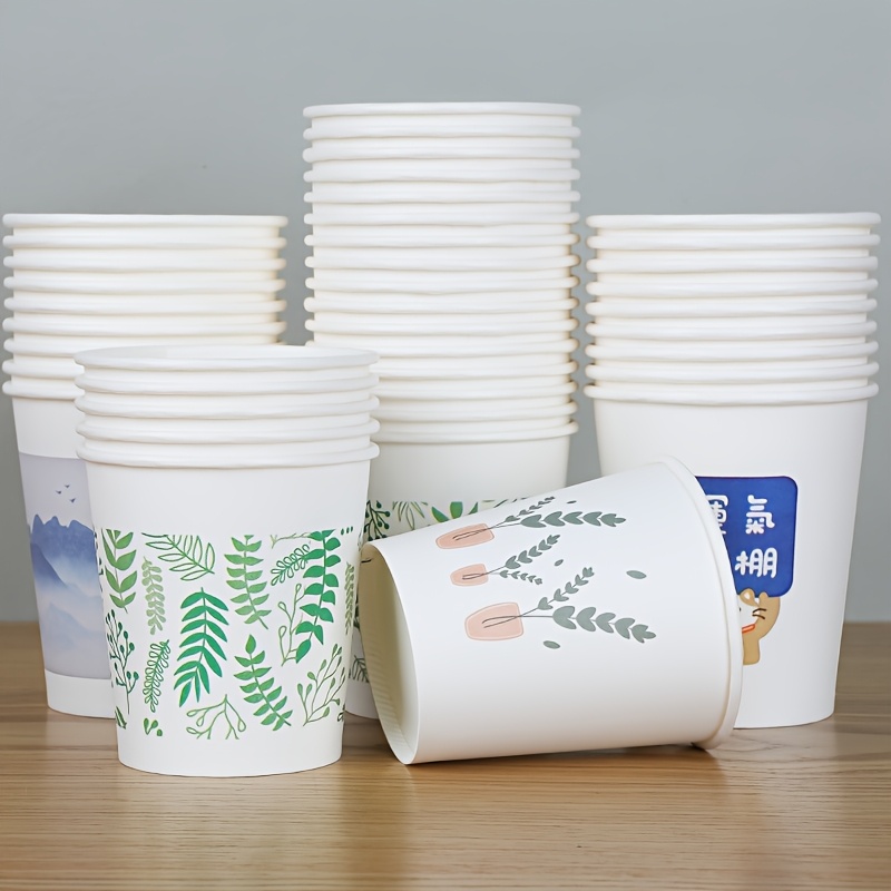 9oz 맞춤 로고 일회용 종이컵 - 누수 방지, bpa 프리, 뜨거운 음료와 차가운 음료에 다용도로 사용 가능, 사무실, 레스토랑, 카페, 휴일 모임에 이상적 - 크리스마스, 할로윈, 부활절, 하누카, 추수감사절