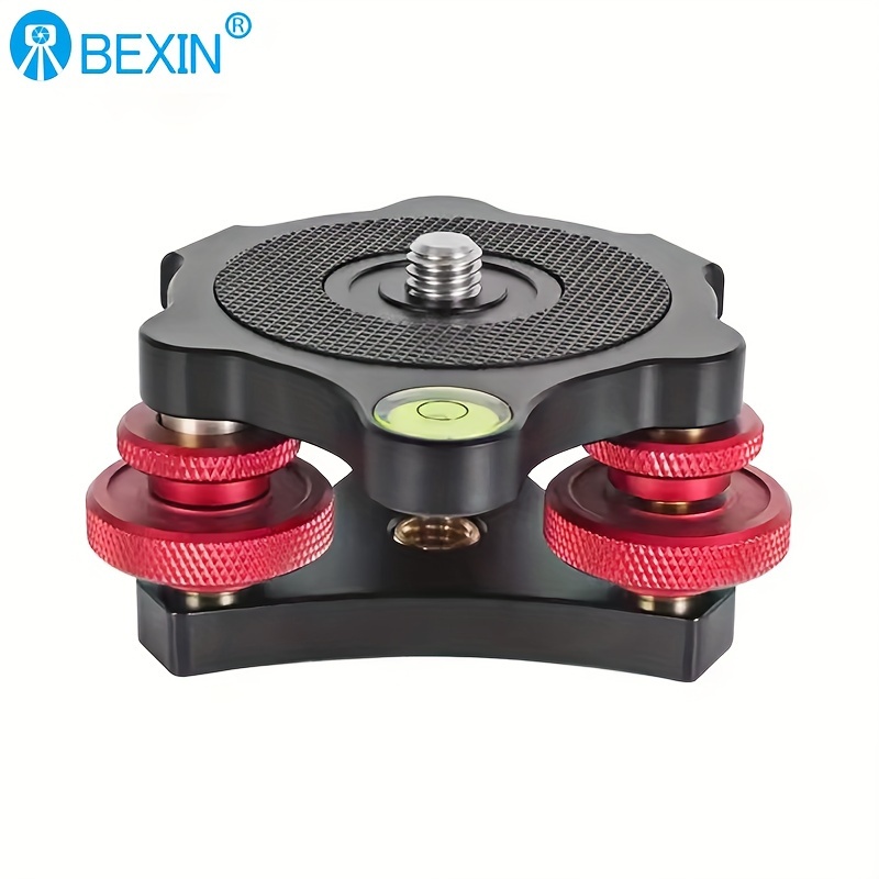 Tripod Head Speedy Leveling Base Horizontal Adjustment Base W Offset Bubble Level For Dslr Camera Tripod & Monopod