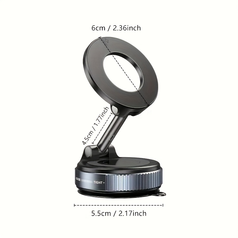 multifunctional vacuum suction phone holder foldable telescopic arm dual sided magnetic attachment adjustable angle and position portable design suitable for car office home use compatible with iphone and   dashboard mounting durable construction   Product details 1