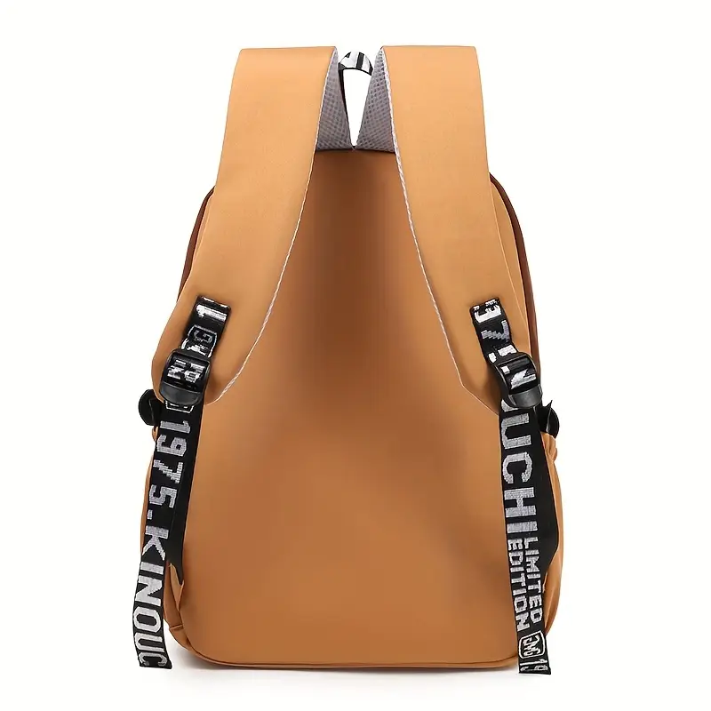 new cute capibara pattern backpack large capacity fashion casual school bag details 6