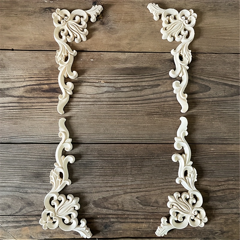 4Pcs Wood Appliques & Onlays For Furniture 3.15