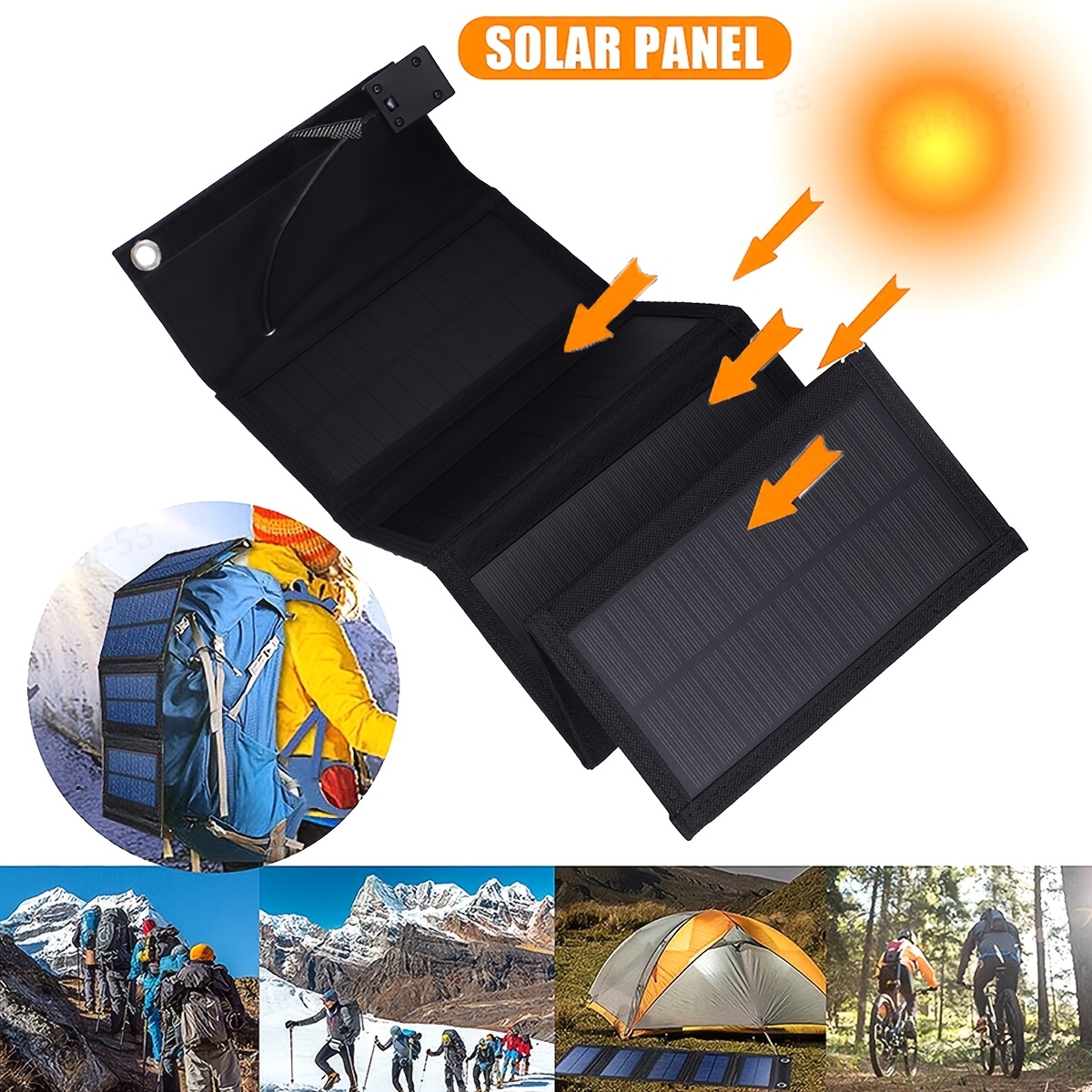 Portable RV Solar Charging Panel with USB Output