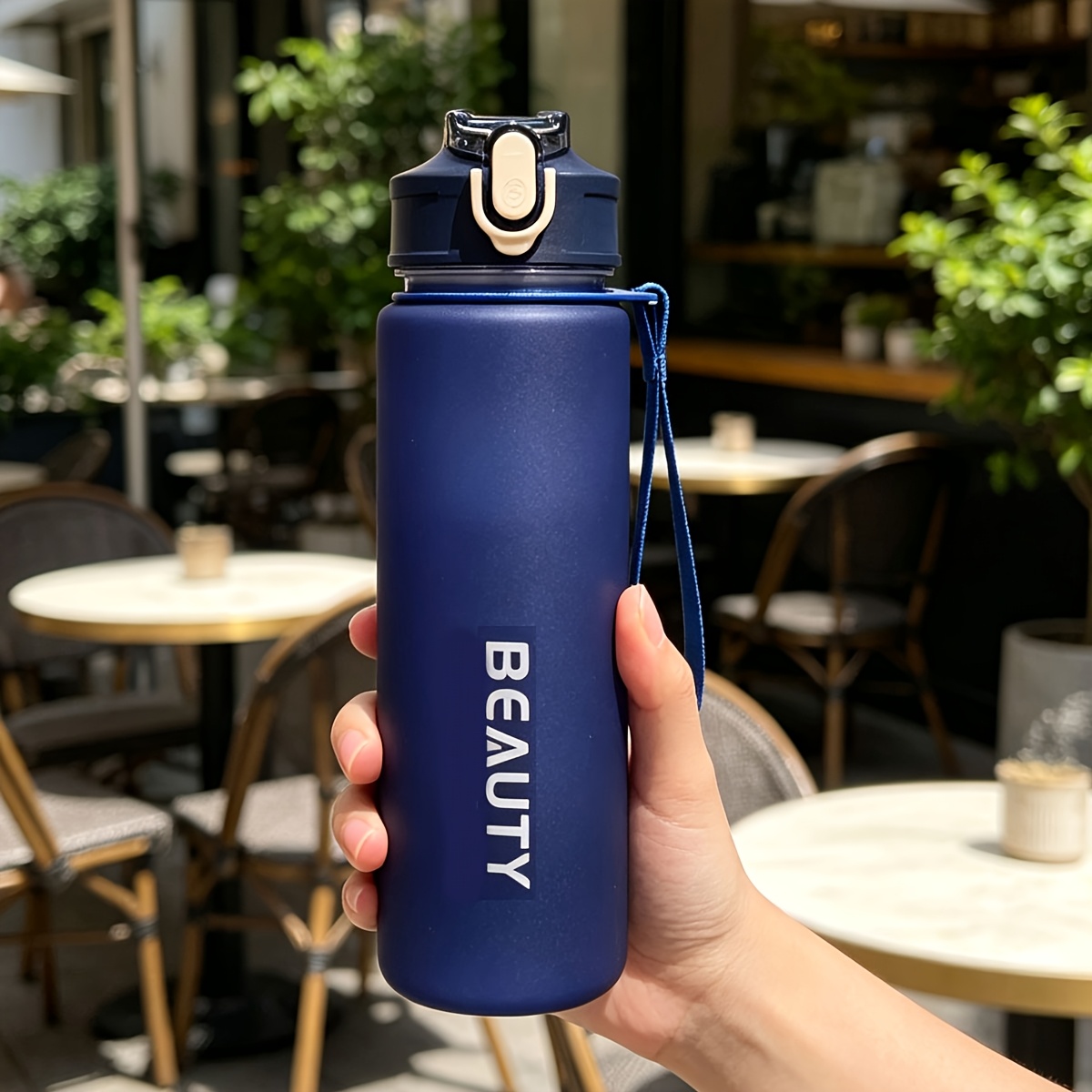 TEMU [600ml Or 260ml Water Bottle 8 Styles Available] Outdoor Sports Water Bottle, Leak-proof, Summer Large Capacity Sports , Heat-resistant Portable