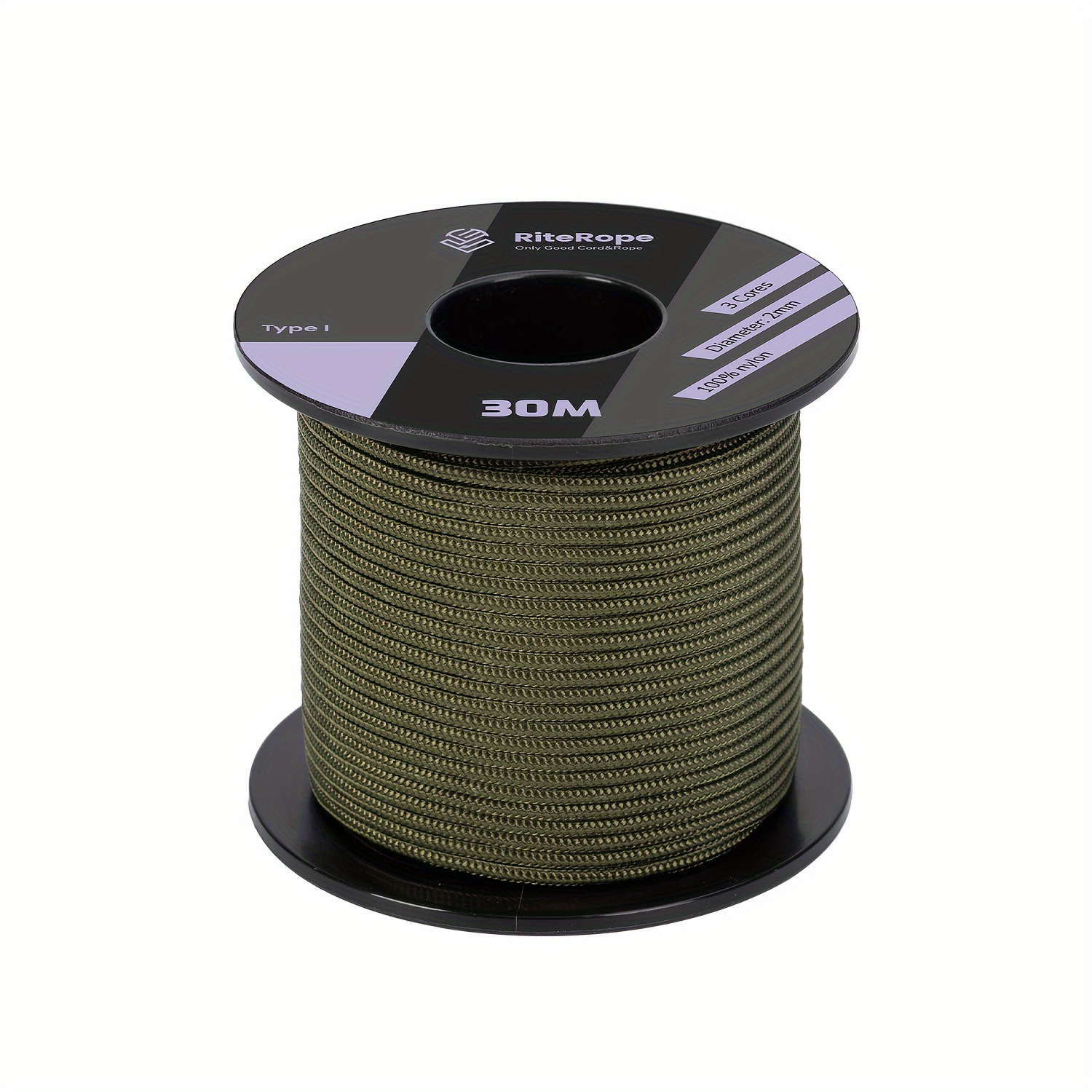 100% Nylon Rope, 30M Length, 2mm Thick for Outdoor Projects