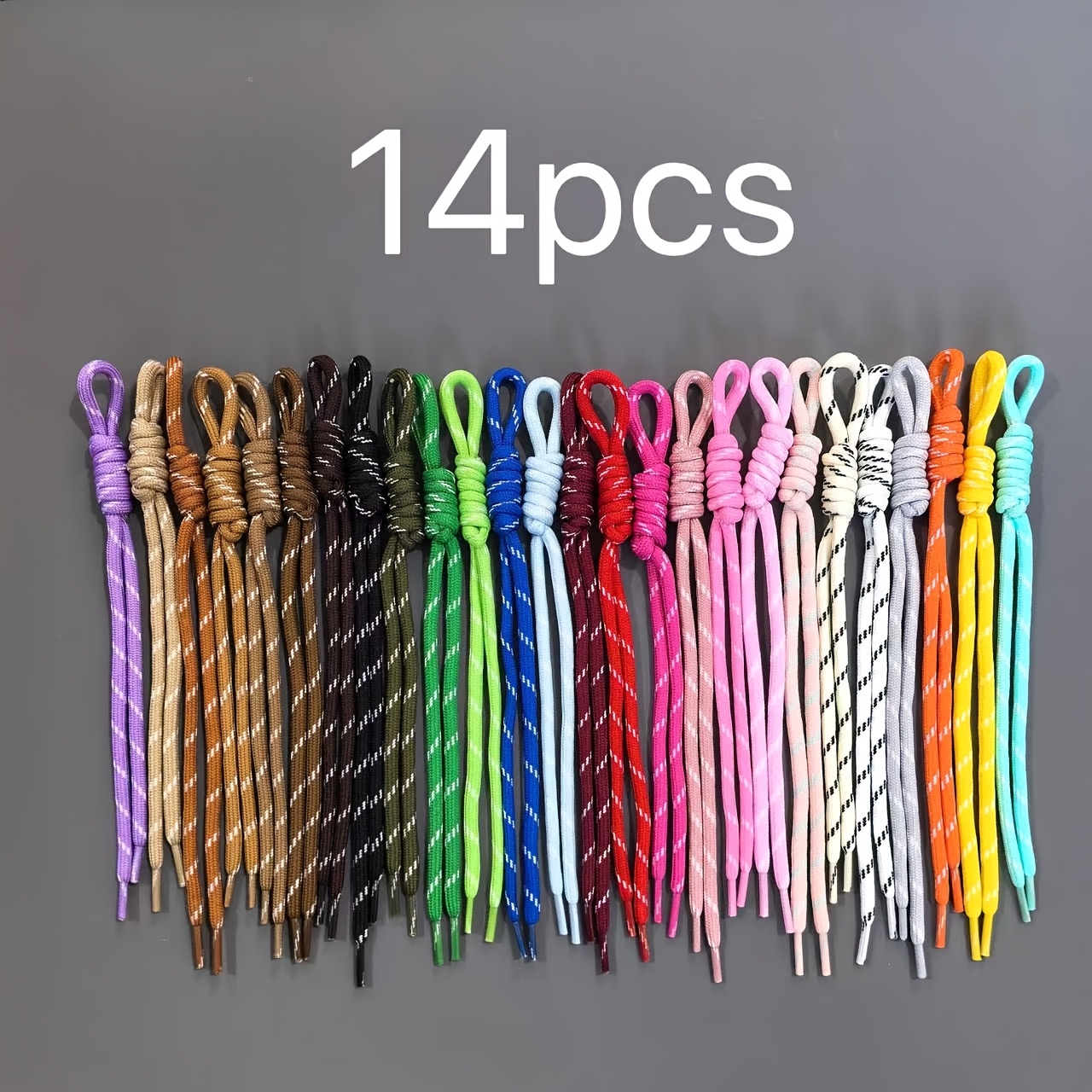 TEMU Ensemble de 14 pièces d'accessoires de porte-clés en paracorde colorée, breloques de sac en nylon tressé et noué de style bohème, adaptées pour