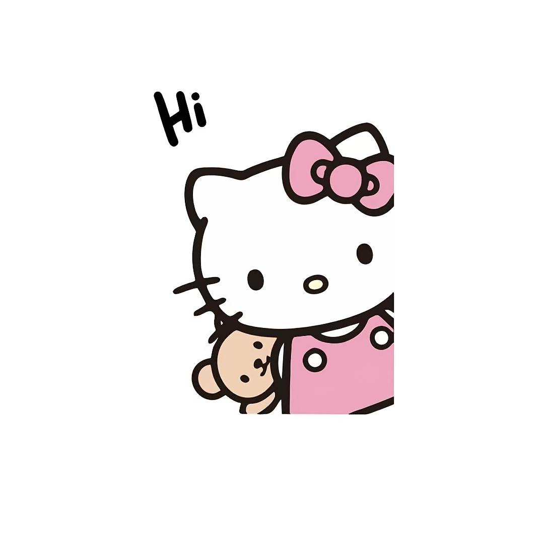 Authorized Hello Kitty Wall Stickers, Self-adhesive For Beautifying Kitchens, Refrigerators, Bathrooms, Glass Doors, And Windows; Waterproof Decoration For Rooms