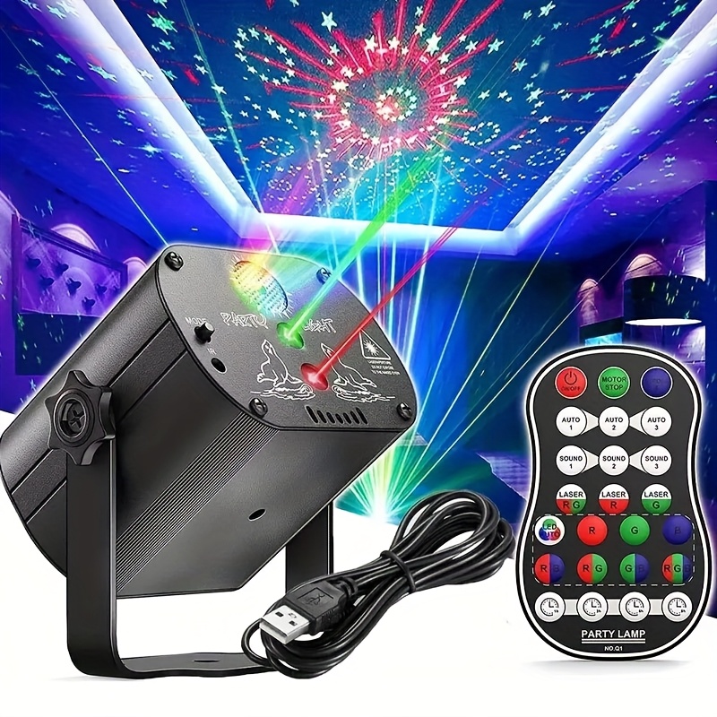 voice activated rgb strobe light with remote usb powered dj disco party stage light for christmas halloween karaoke dance parties weddings