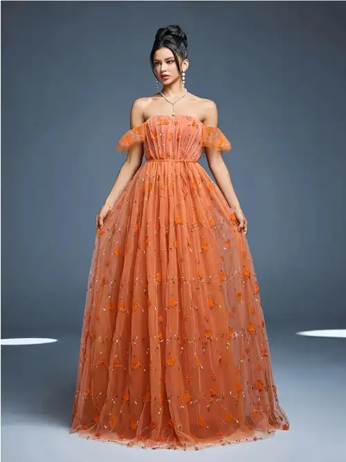 orange fire dress Valerie Fire Mermaid Dress