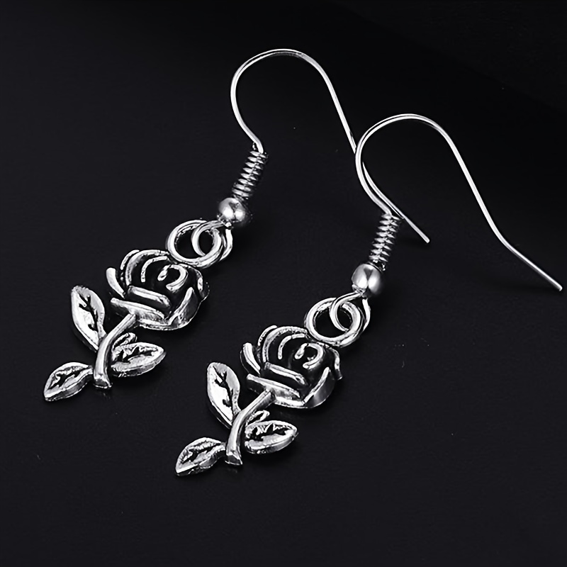 Delicate Rose Flower Earrings for Women