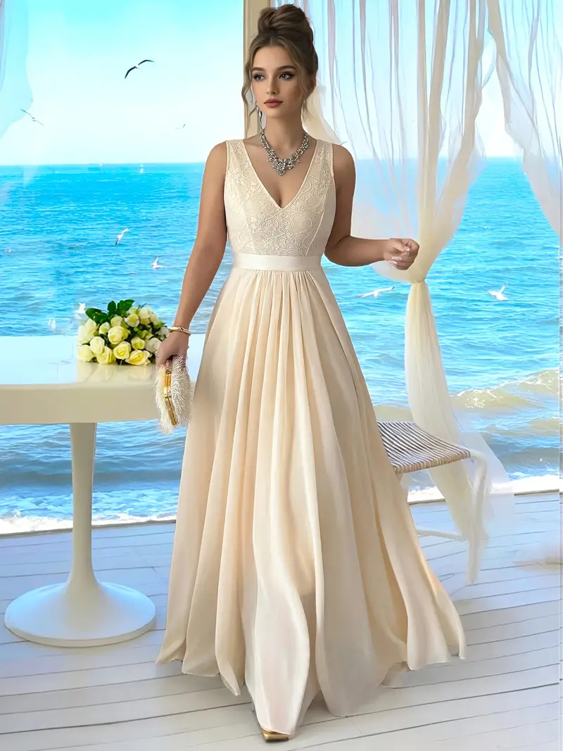 european evening dresses Elegant Long Evening Gown Women's Dress European Style Partywear With Sash Bow Topless One Shoulder A-Line Skirt Dress
