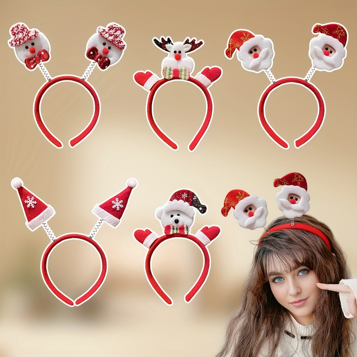 

5pcs Christmas Headband Set For - Sweet & , For & Performances