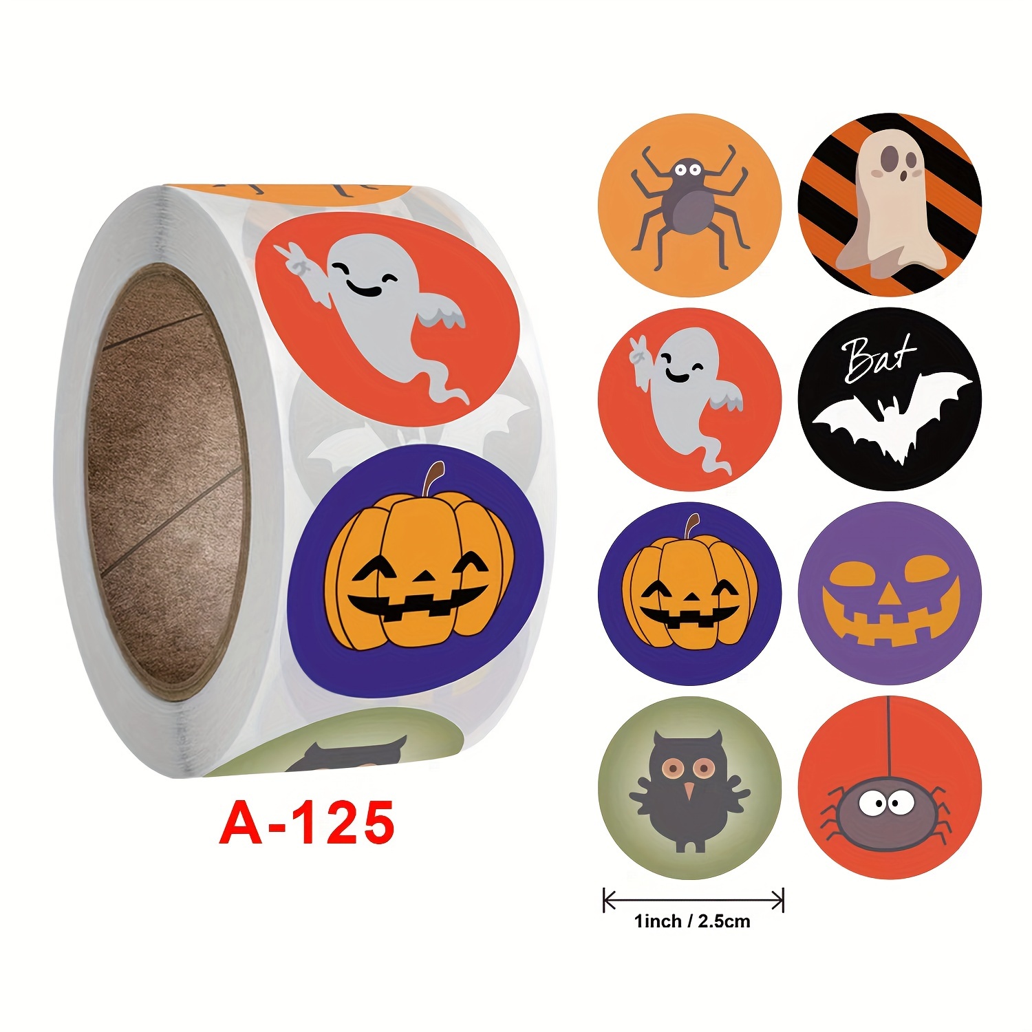 

[top-] 500 Sheets/roll, Halloween Stickers, Roll Stickers, Halloween And Christmas Decoration Stickers