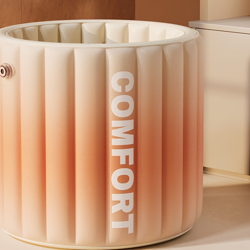 baignoire gonflable pliable     avec pompe manuelle, siège dentrée   et bouchon de vidange, baignoire portable  , baignoire isolée étanche    , baignoire pliable confortable pour toute  , design dégradé de couleur 85cm*70cm Détails du produit 6
