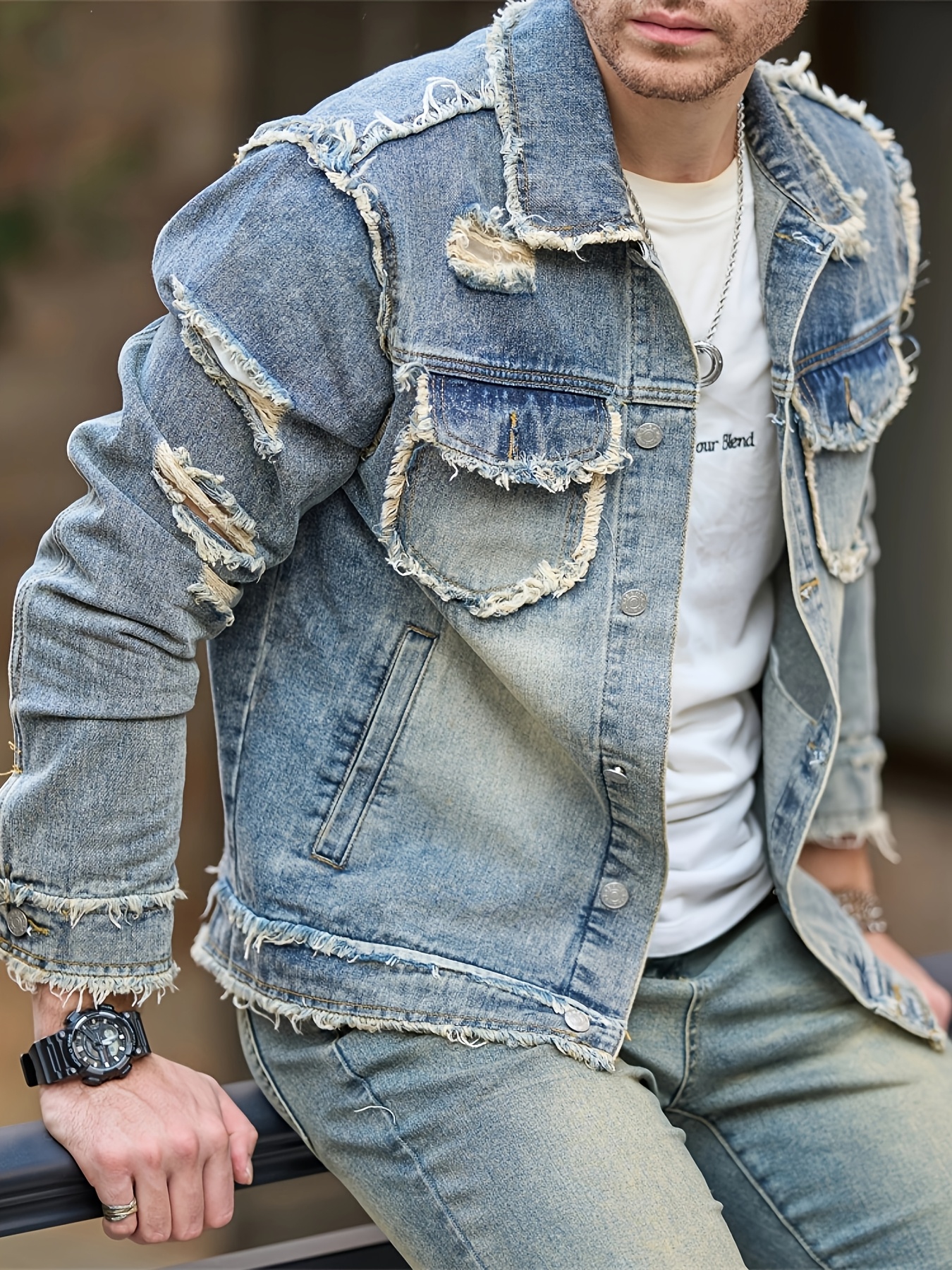 herren jeansjacken Temu Österreich