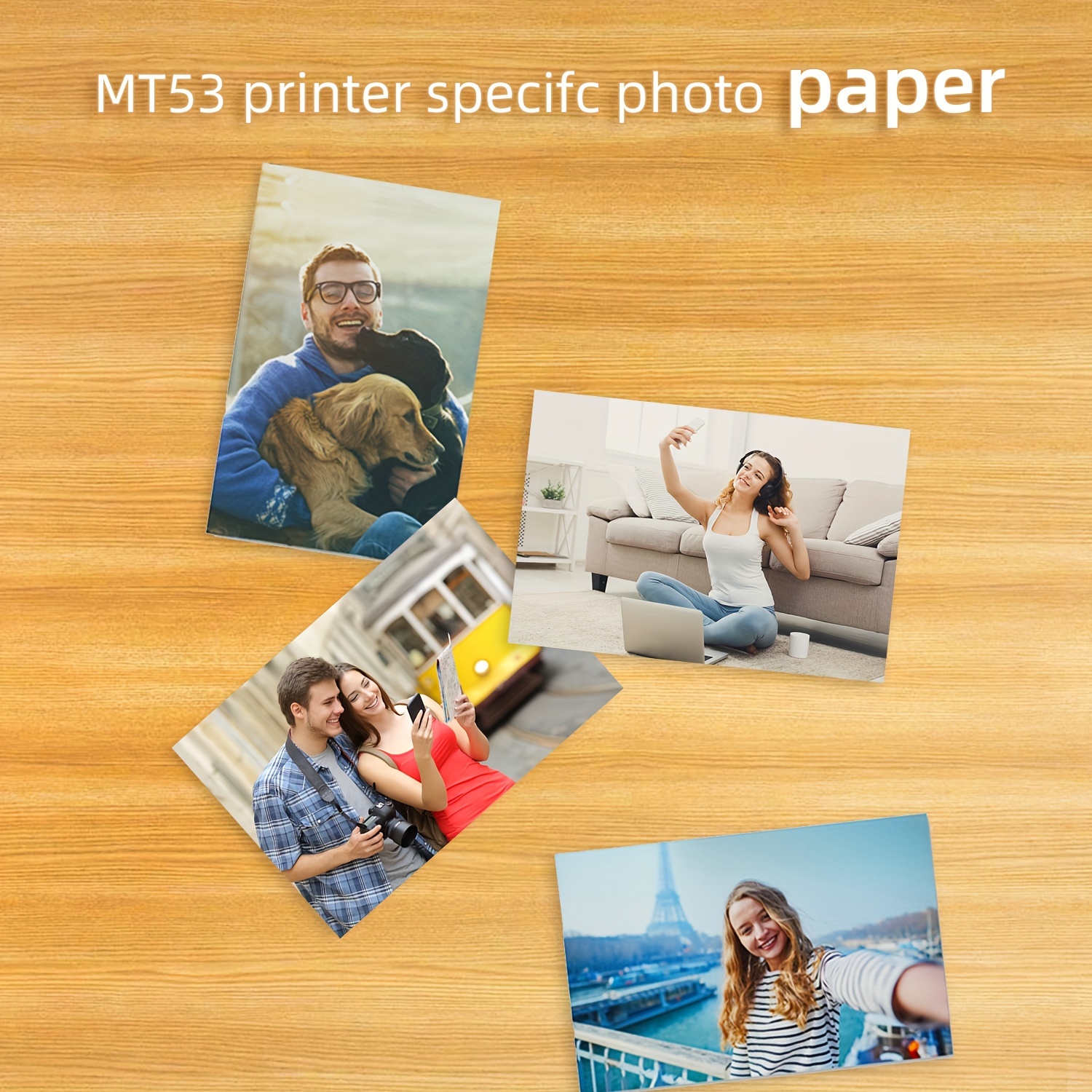 HPRT MT53 Papel Fotográfico para Impresoras de 3 Pulgadas - Paquete de 20/50 Hojas, Aca...