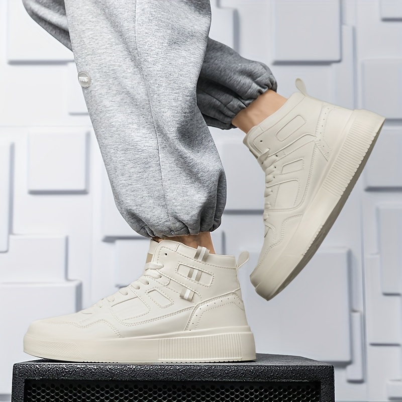 Zapatillas Altas para Hombre Nuevas - Cómodas, Ligeras y Elegantes con Parte Superior de PU, Suela MD, Plantilla EVA/Insole, Punta Redonda | Ideales para Senderismo, Running y Uso Casual | Costuras Modernas - Imagen 8