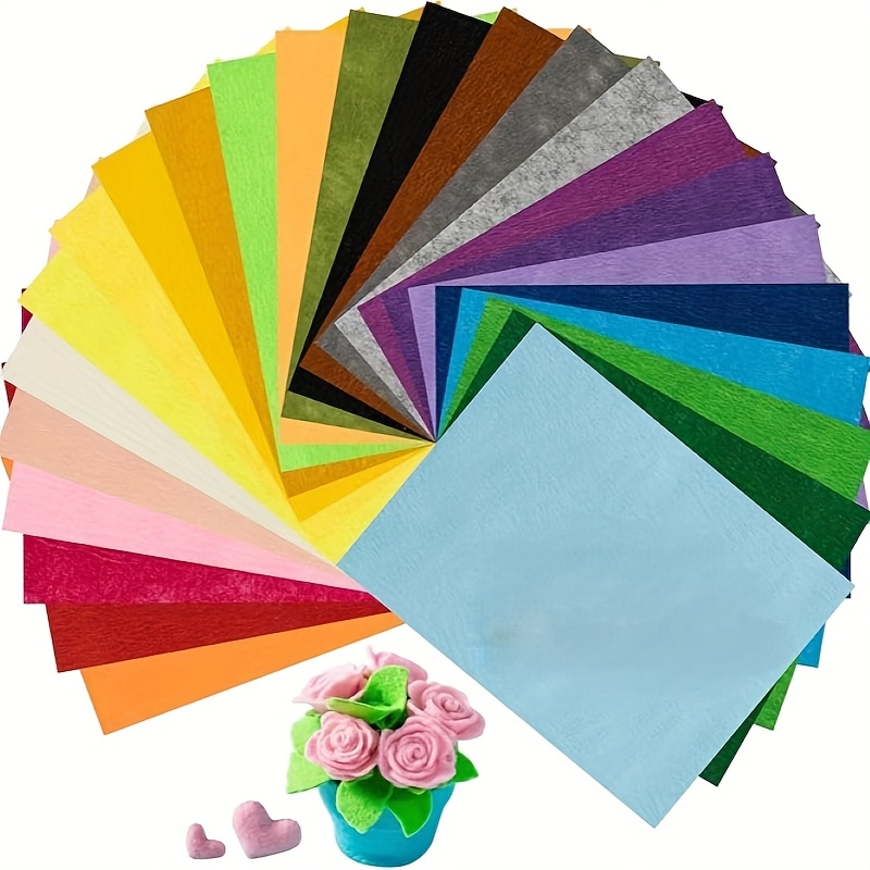 

Colored Felt Sheets - 8x12 Inches And 1mm Non-woven Fabric, Suitable For Diy Crafts, Cutting, Sewing, Shaping, Ideal For Home Decor And Educational Materials.