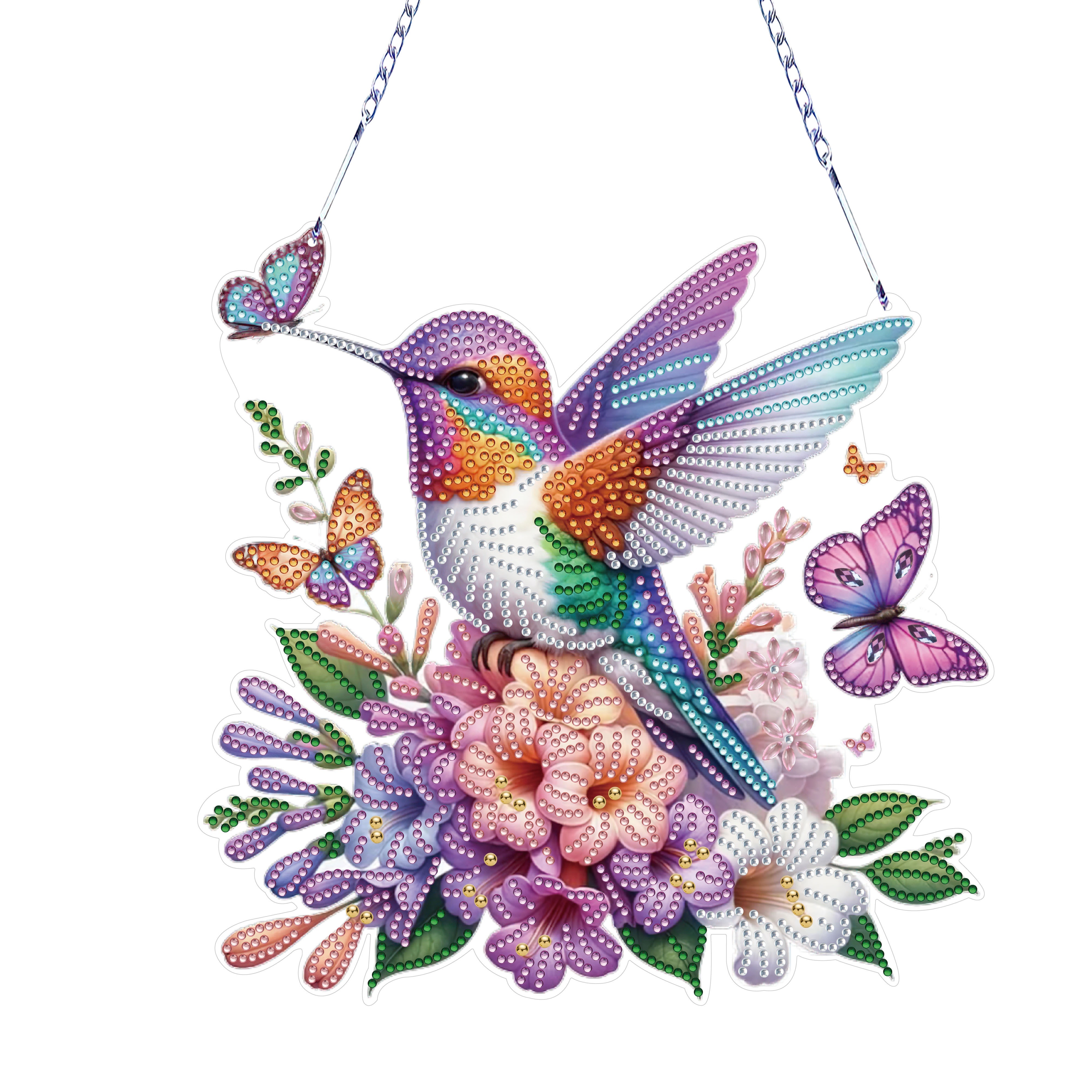 1pc hummingbird floral diamond painting kit diy art decor - Temu