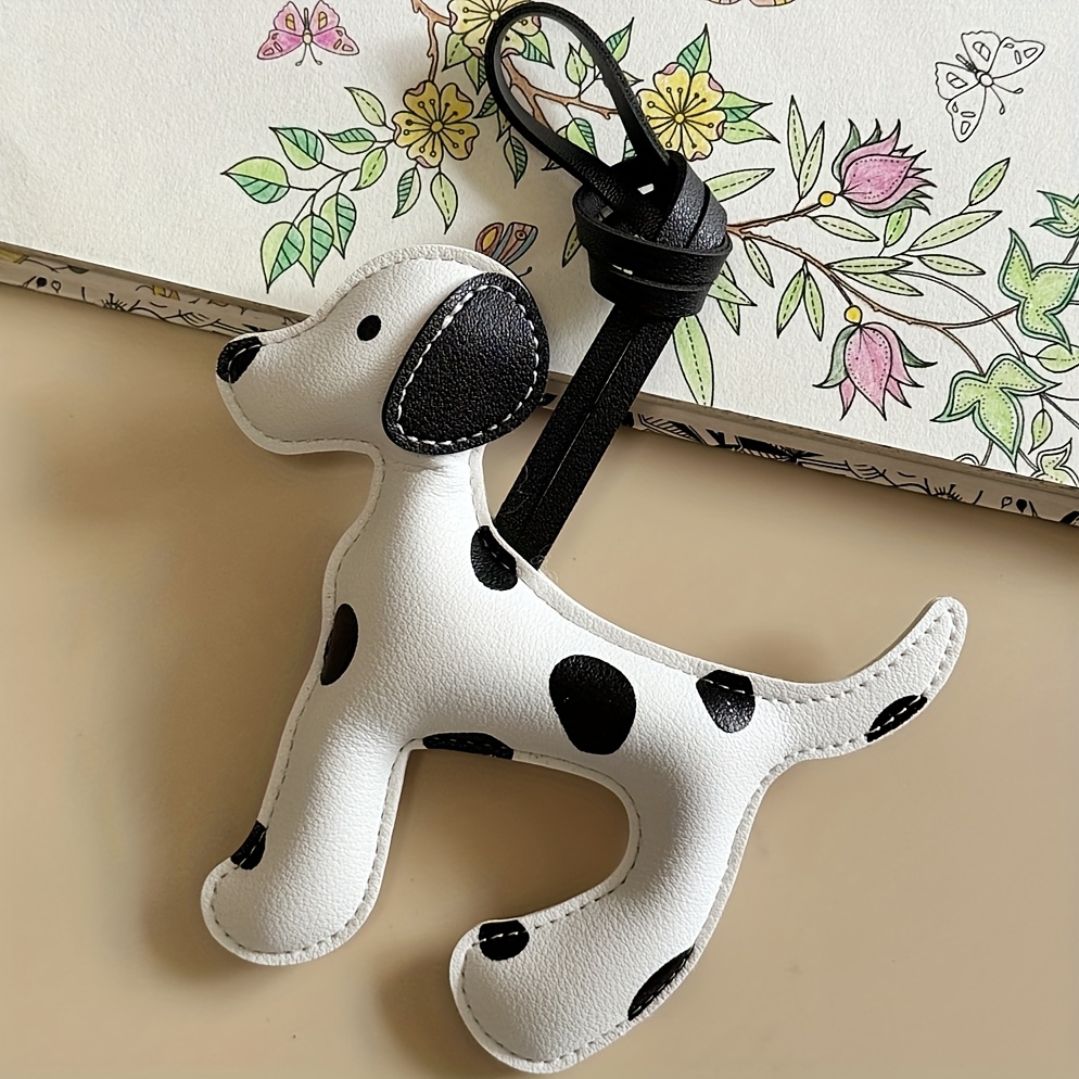 E-shop 1 Stück Dalmatiner-Hund-Anhänger - PU-Leder-Material, - Verstellbares Band für Schlüssel, , Handy-Ketten - Valentinstag-Geschenk für Frauen