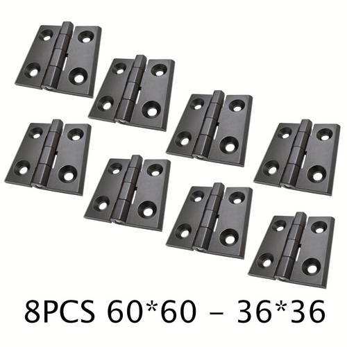 item picture 8pcs aluminum alloy hinges extruded profile hinges solid hinges industrial cabinet door hinges machine tool hinges electrical box door hinges display cabinet hinges cooling cabinet hinges 50 3
