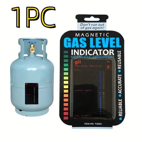 1pc magnetic gas level indicator reusable propane level indicator propane fuel level sensor card propane tankpropane gauge level indicators home kitchen