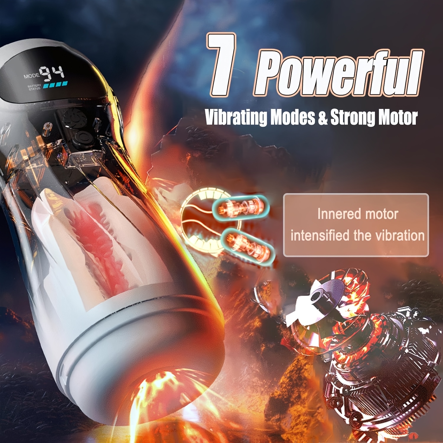telescopic intelligent heating and sucking simulation toy, automatic male  masturburbator cup with led display, 10 vibration male toy suction and male  pocket, voice and heating adult toy | High-quality & Affordable | Temu