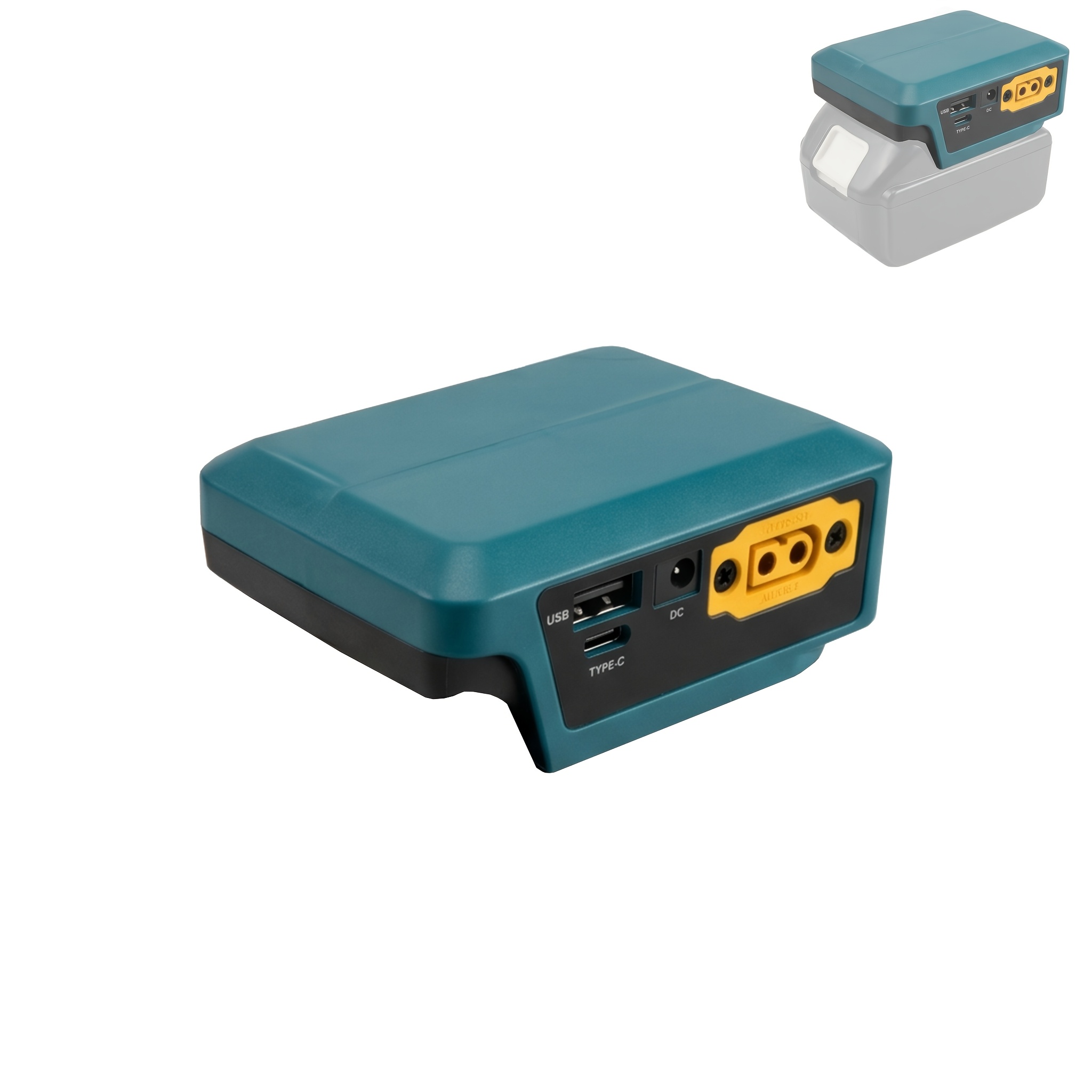 TEMU Battery Power Converter Adapter Compatible With Makita 18v Lithium Battery, Portable Power With Usb-a, Type-c, And Xt60 Output Ports, Outdoor