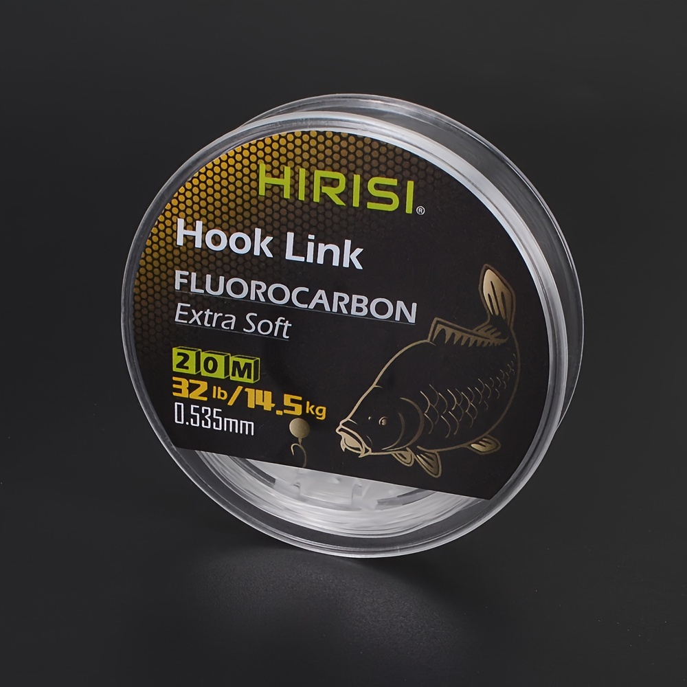 Image of Hirisi 20m Carp Fishing Super Stiff Fluorocarbon Hooklink Fishing Line For Carp Chod Rig 15lb 20lb 27lb 32lb Clear