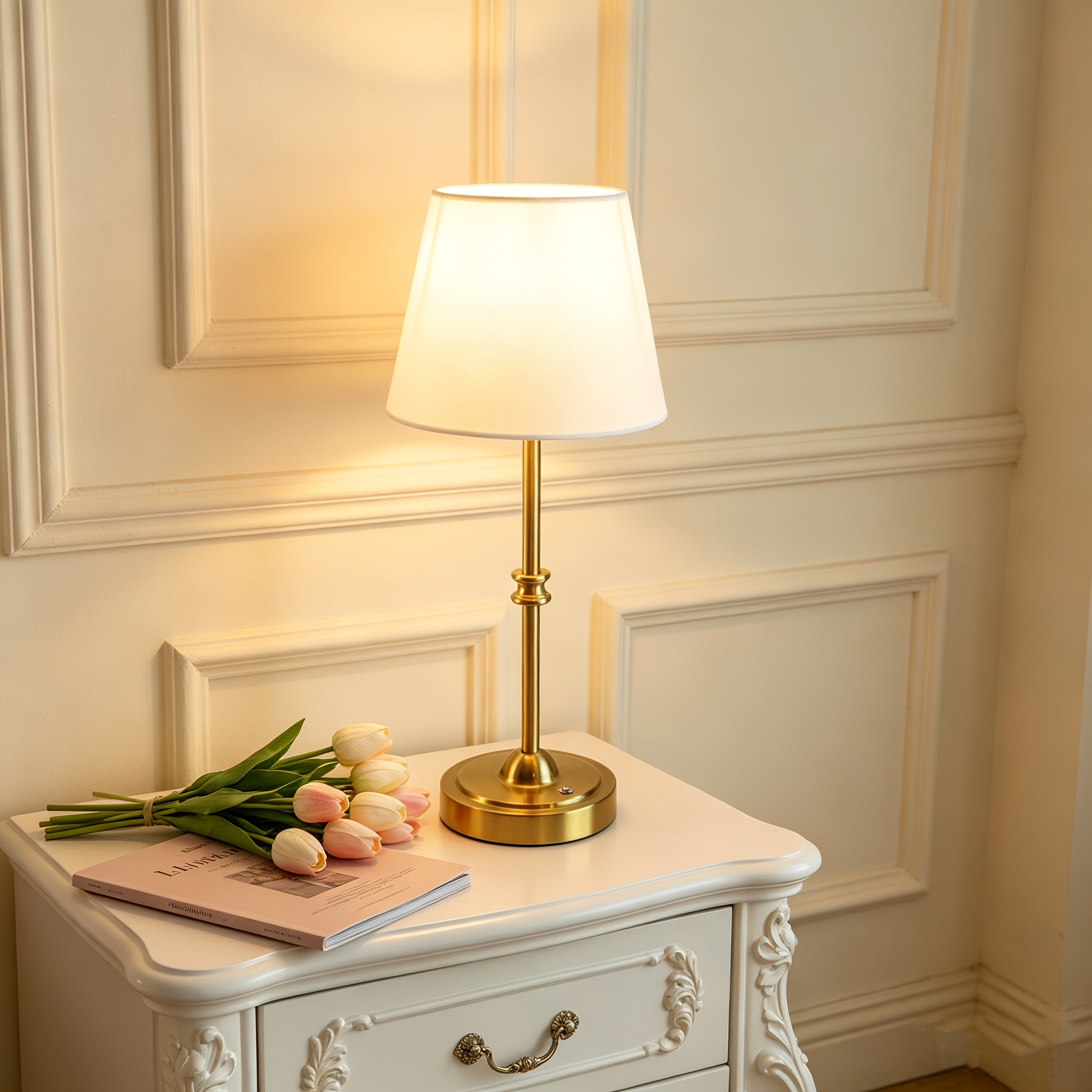 Portable Wireless LED Lamp with Touch Control & USB Charging