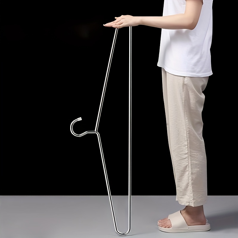 E-shop 2er-Set Wäscheständer aus Edelstahl, 70 cm (27,56 Zoll) polierte Oberfläche, rutschfeste Nut, geeignet zum Aufhängen von Laken, Handtüchern und