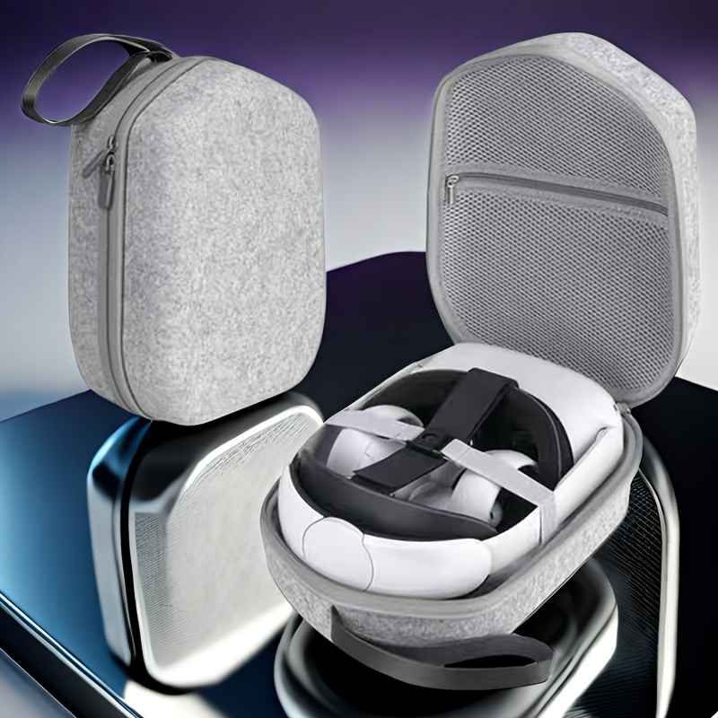 New Arrival: Oculus Quest 2 VR Eye and Controller Storage Case - Durable Synthetic Faux Fur, Shock-Resistant, with Full Access to All Your VR Essentials, VR Accessory Storage|Secure Storage Case|Faux Fur Case, VR Accessories