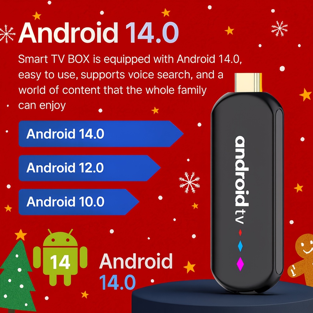 H96 MAX Amlogic S905L3 Четириядрен процесор, Четириядрен Cortex-A53@2.0Ghz, Android 14.0 2Gb16Gb TV Stick 4K HD Изход 2.4G/5G Двоен Wifi BT4.0 + Google Voice Assistant Smart TV Box, 2T2R Technology, Пентядрен ARM® Mali™-450 GPU, USB2.0*1
