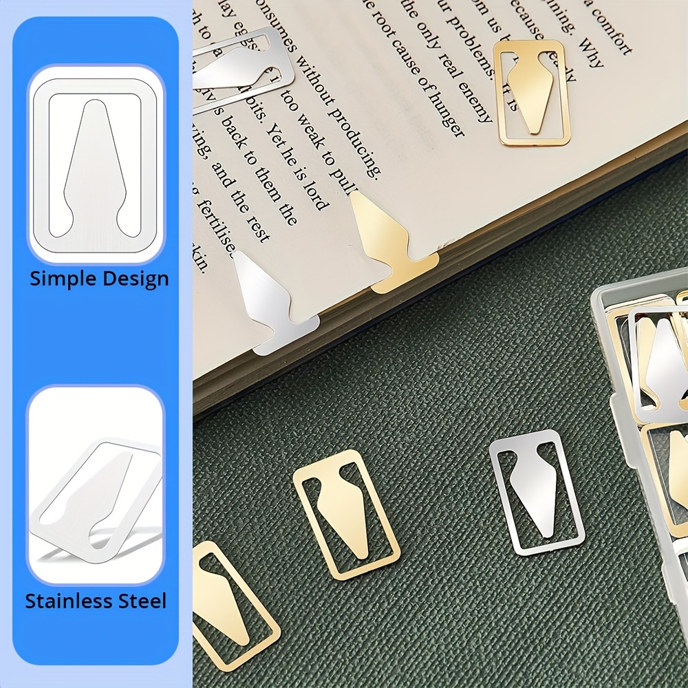 10 50pcs book line markers tin mixed metals   book page markers arrow bookmarks   book marker clip for reading teachers students book lovers men school work