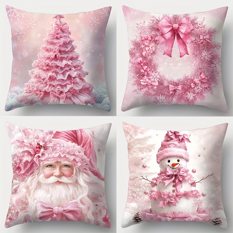 

[top-] 4pcs New Pillowcase, Christmas , , Wreath, And 17.7 * 17.7 , Suitable For And Sofa Decoration, Accessories, Sofa Pillowcase (excluding )