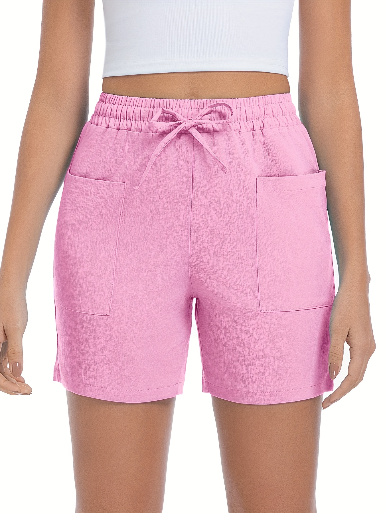 dames casual outdoor shorts lichtgewicht trekkoord taille Temu