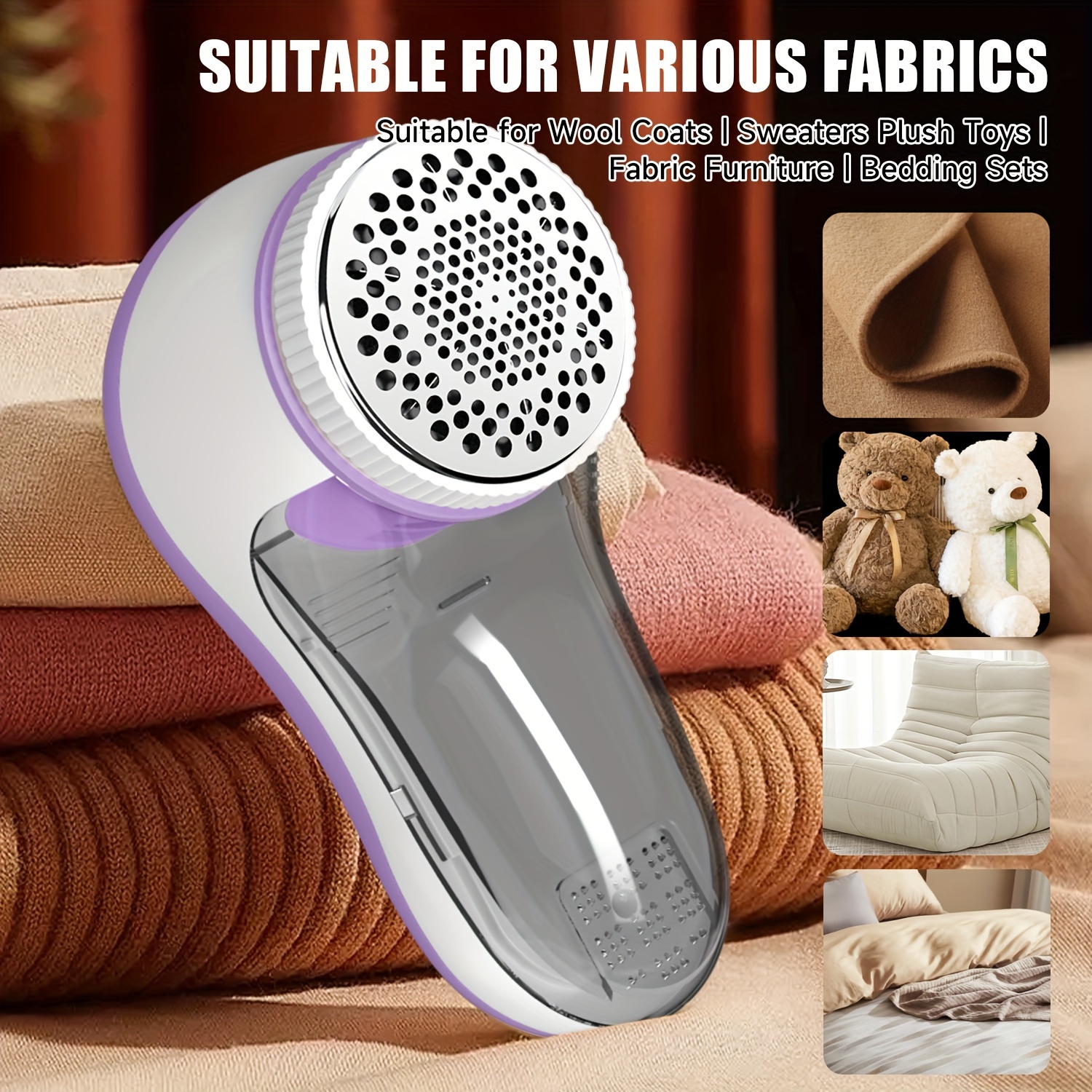 

Pancerka Usb Rechargeable Fabric Shaver - Electric Lint Remover With 6- For Clothes, Couches & Furniture