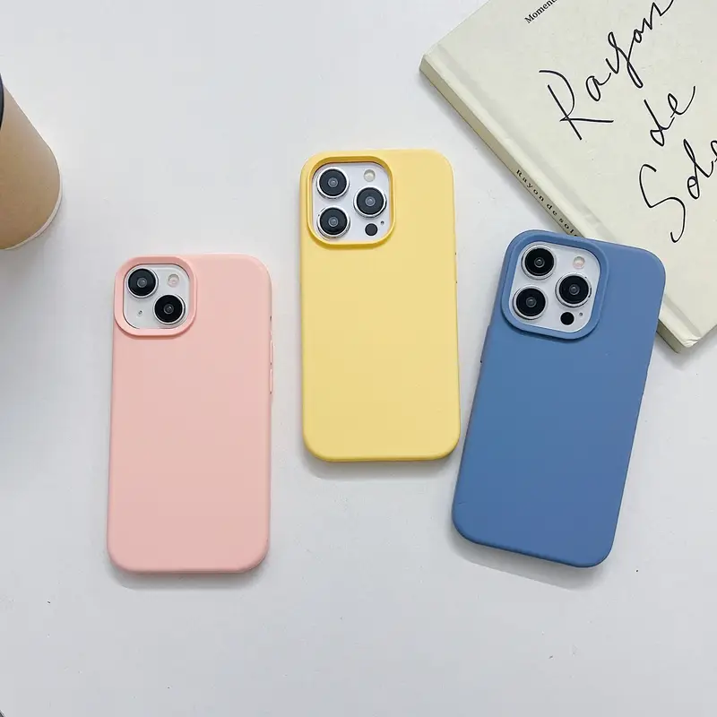 1pc plain color silicone phone case suitable iphone 12 13 14 - Temu 1pc plain color silicone phone case suitable iphone 12 13 14 - Temu