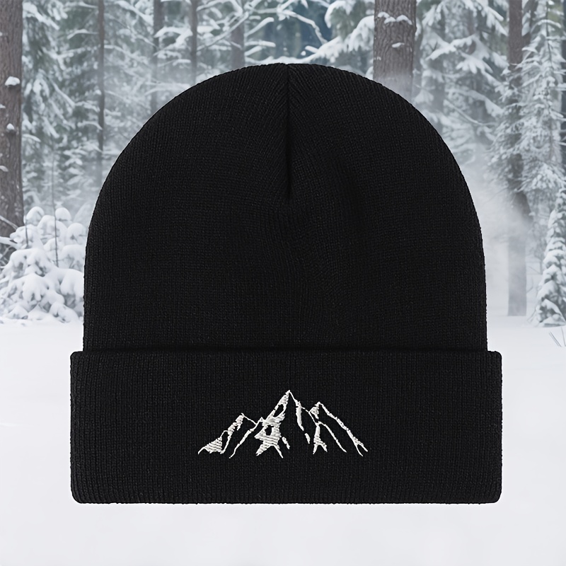 E-shop Unisex Herbst Winter Warme Strickmütze, Bestickte Kappe, Outdoor Warme Lässige Kappenlose Mütze, Modische Vielseitige Skimütze