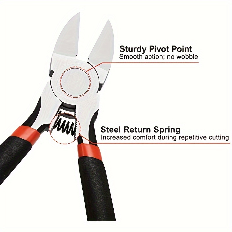 MONVICT MC-180 Wire Cutter, 6 inch Precision Side Cutter Heavy Duty Flush Cutting Pliers, Cutters for Cables, Wires, Zip Ties and More, Other