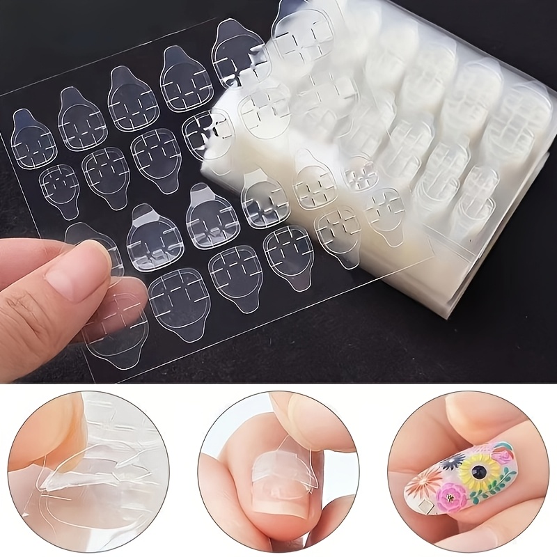 288pcs [12 Sheets] Nail Patches, Wearable Press-on Nails, Special Double-sided Jelly Tapes, Attached, Waterproof, Not Easy To Fall Off, Non-damaging To Nails, Easy To Disassemble