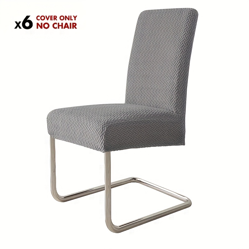 TEMU 4/6 pezzi Coprisedie Elastici in Twill Jacquard per Sedie con Gambe in Ferro, Hotel, Casa, Sala da e Ufficio