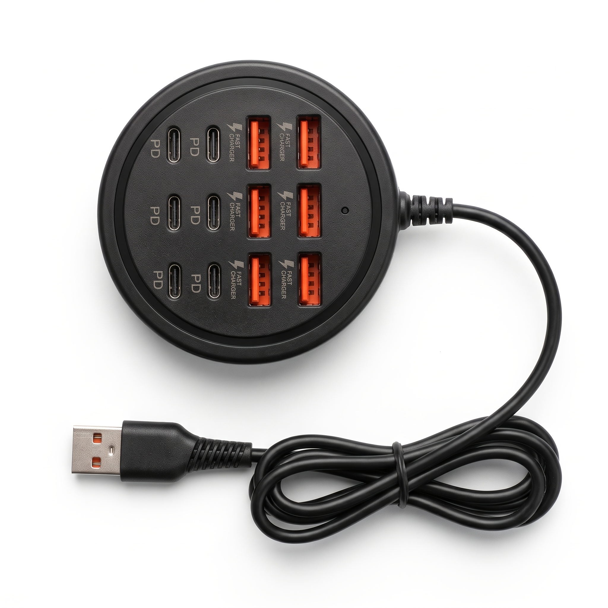 TEMU 12-port 66w With 6 Usb Ports And 6 Type-c Ports, Fast Charging, Compatible With 5v Usb Devices Including Computers, Laptops, Tablets, Etc